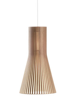 Petite suspension conique en bouleau naturel