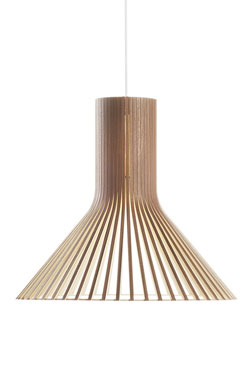 Puncto suspension large cône en noyer - Suspension by Secto Design