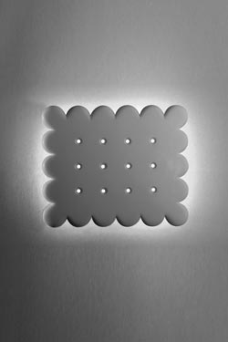 Applique Biscuit Rectangle en plâtre naturel blanc - Luminaire enfant by Sedap