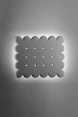 Applique Biscuit Rectangle en plâtre naturel blanc - Luminaire enfant by Sedap