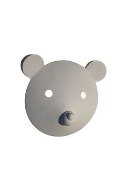 Applique pour enfant masque d'ourson en plâtre