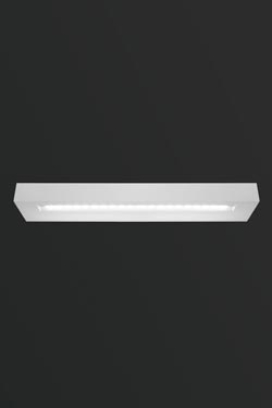 Applique Sucre LED 30 rectangulaire en plâtre naturel blanc 30cm
