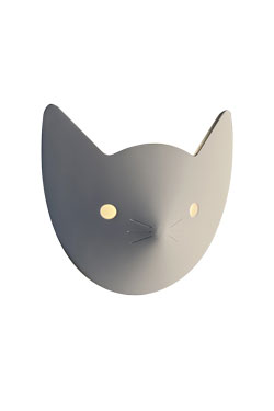 Chat applique masque pour enfant en plâtre
