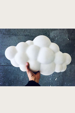 Nuage wall lamp for children's room in plaster