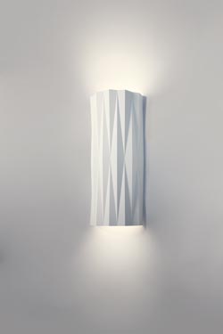 Cristallographie applique effet origami en plâtre