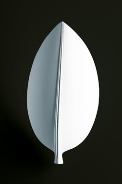 Feuille applique en plâtre blanc