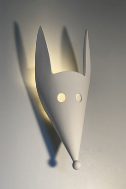 Loup applique ludique pour enfant en plâtre - Luminaire enfant by Sedap