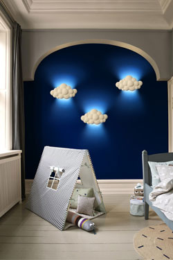 Nuage applique pour chambre d' enfant en plâtre
