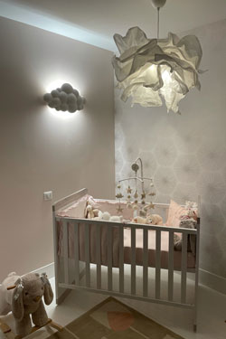 Nuage applique pour chambre d' enfant en plâtre