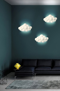 Nuage applique pour chambre d' enfant en plâtre
