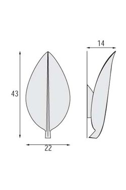 Leaf wall lamp in white plaster