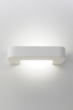 Short wall lamp natural plaster Paperclip - Wall lights by Sedap