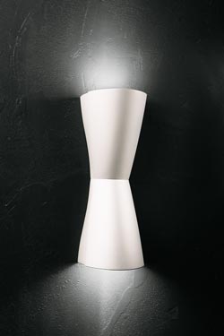Tomtom hourglass wall lamp in natural plaster - Wall lights by Sedap