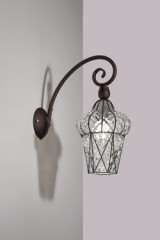 Applique lanterne en verre soufflé cristal baloton Piazza - Applique by Siru
