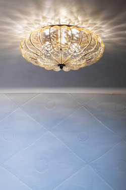 Large amber glass ceiling light Sole 55cm - Ceiling lights by Siru