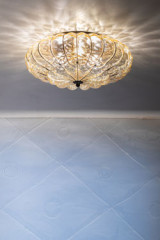 Large amber glass ceiling light Sole 55cm - Ceiling lights by Siru