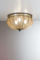 Margherita amber blown glass dome ceiling light - Ceiling lights by Siru