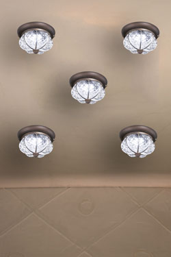 Small baloton crystal glass diamond ceiling light Raggio