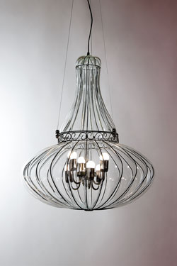 Venetian chandelier in transparent blown glass Doge 90 - Chandeliers by Siru