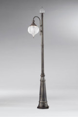 Goccia blown glass drop outdoor floor lamp - Exterior columns by Siru