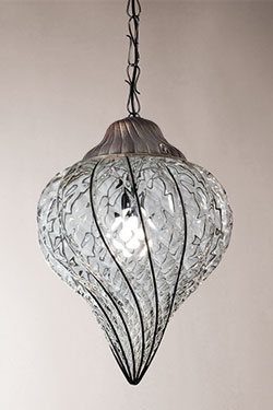 Goccia outdoor Venetian suspension lamp in blown glass - Exterior pendants by Siru