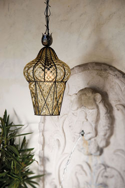 Venetian amber baloton lantern Piazza