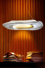 Argo suspension ovale céramique blanc mat - Suspension by Munari par Stylnove Ceramiche