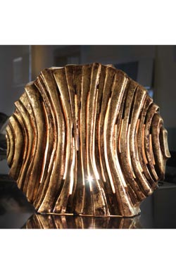 Dune lampe en céramique feuille d'argent