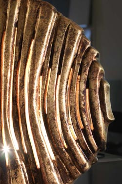 Dune suspension en céramique feuille d'argent
