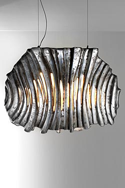 Dune suspension en céramique feuille d'argent - Suspension by Munari par Stylnove Ceramiche