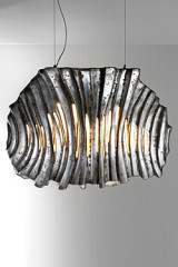 Dune suspension en céramique feuille d'argent - Suspension by Munari par Stylnove Ceramiche