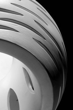 Giasone suspension ronde céramique blanc mat