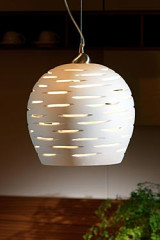 Giasone suspension ronde céramique blanc mat - Suspension by Munari par Stylnove Ceramiche
