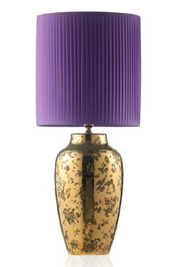 Gunnel lampe potiche dorée vernie