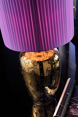 Gunnel lampe potiche dorée vernie - Lampe de table by Munari par Stylnove Ceramiche