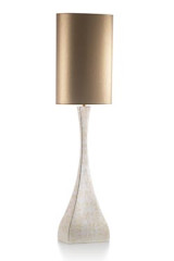 Lampadaire pyramide damassée et abat-jour cylindrique - Lampadaire by Munari par Stylnove Ceramiche