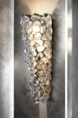 Linea Reef longue applique conique céramique et feuille d'argent - Applique by Munari par Stylnove Ceramiche