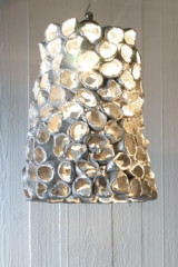 Linea Reef suspension conique grand modèle céramique et feuille d'argent - Suspension by Munari par Stylnove Ceramiche