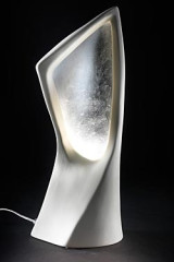 Linear lampe de table blanc et argent - Lampe de table by Munari par Stylnove Ceramiche