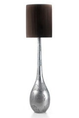 Raindrop lampadaire en boule allongée décoré à la feuille d'argent - Lampadaire by Munari par Stylnove Ceramiche