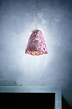 Suspension conique lilas 