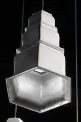 Suspension en céramique blanche intérieur argent petit modèle - Suspension by Munari par Stylnove Ceramiche