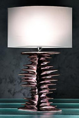 Traccia lampe en céramique, bronze et cuivre - Lampe de table by Munari par Stylnove Ceramiche