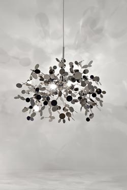 Argent suspension en nuage métal argenté - Suspension by Terzani