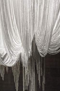 Atlantis lustre cascade en métal finition nickel