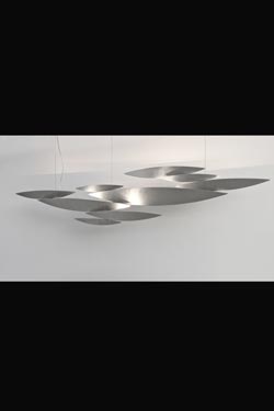 I Lucci chandelier 145cm in brushed nickel - Chandeliers by Terzani