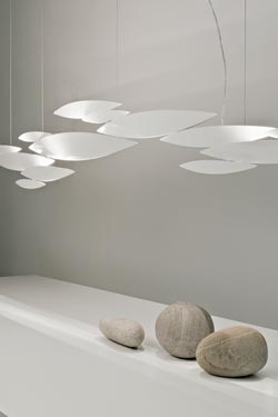 I Lucci chandelier 220cm in white metal - Chandeliers by Terzani
