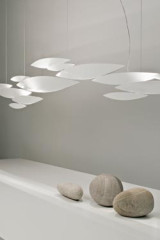 I Lucci chandelier 220cm in white metal - Chandeliers by Terzani