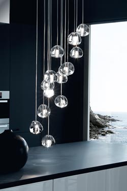 Mizu chandelier 15 drops of clear crystal