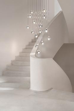 Mizu chandelier 26 drops of clear crystal